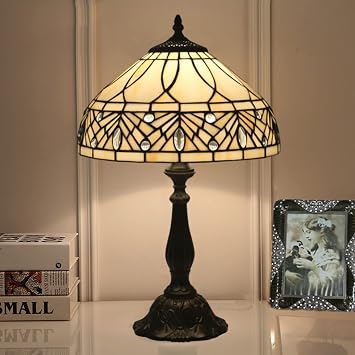 Tiffany Table Lamp, Retro Table Lamp, Stained Glass, Study, Bedroom, Beautiful Table Lighting, Antique Floral Pattern, Stylish Interior Lighting Fixture