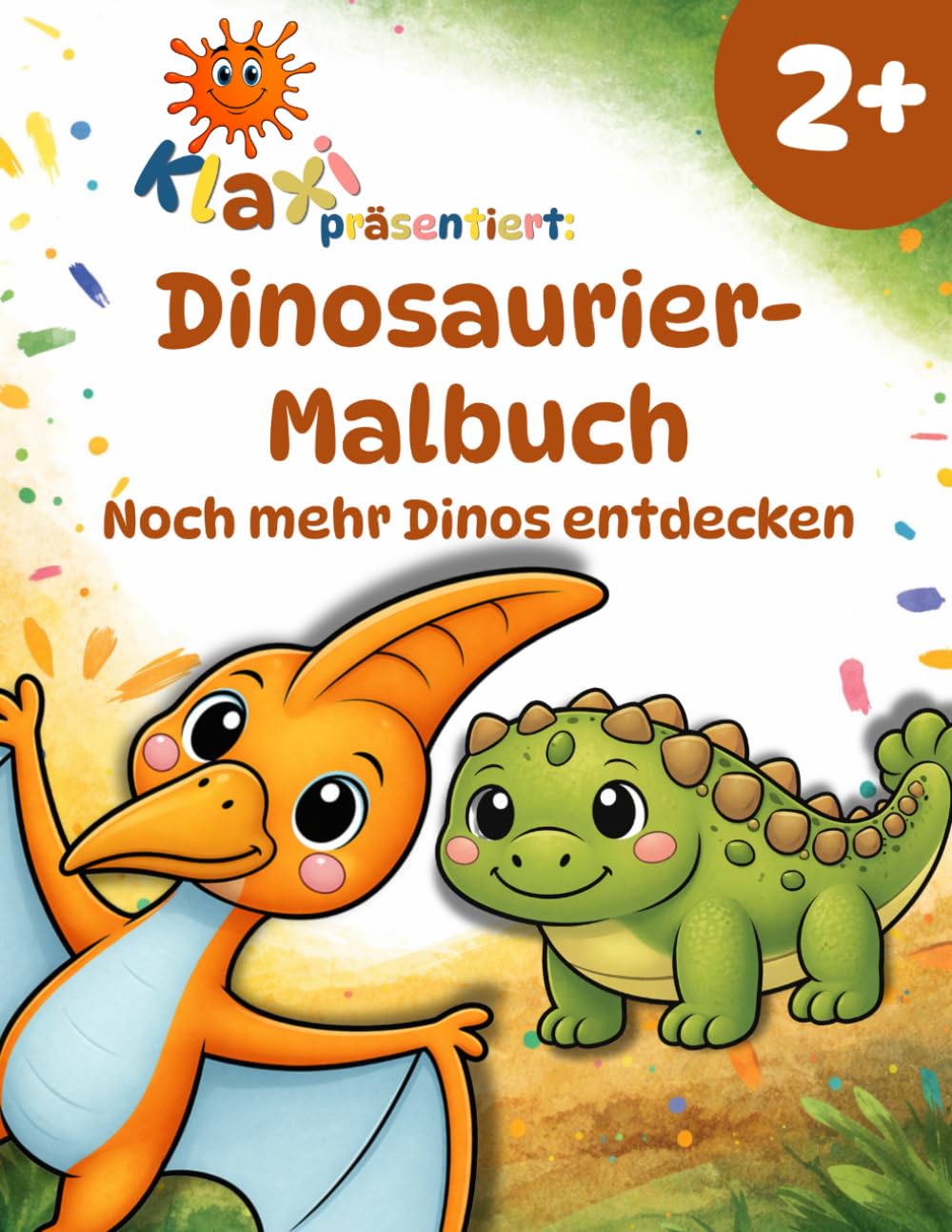 Klaxi’s Dinosaurier-Malbuch ab 2 Jahren: Noch mehr Dinos entdecken | Mit einfachen Aufgaben und lustigen Fun Facts