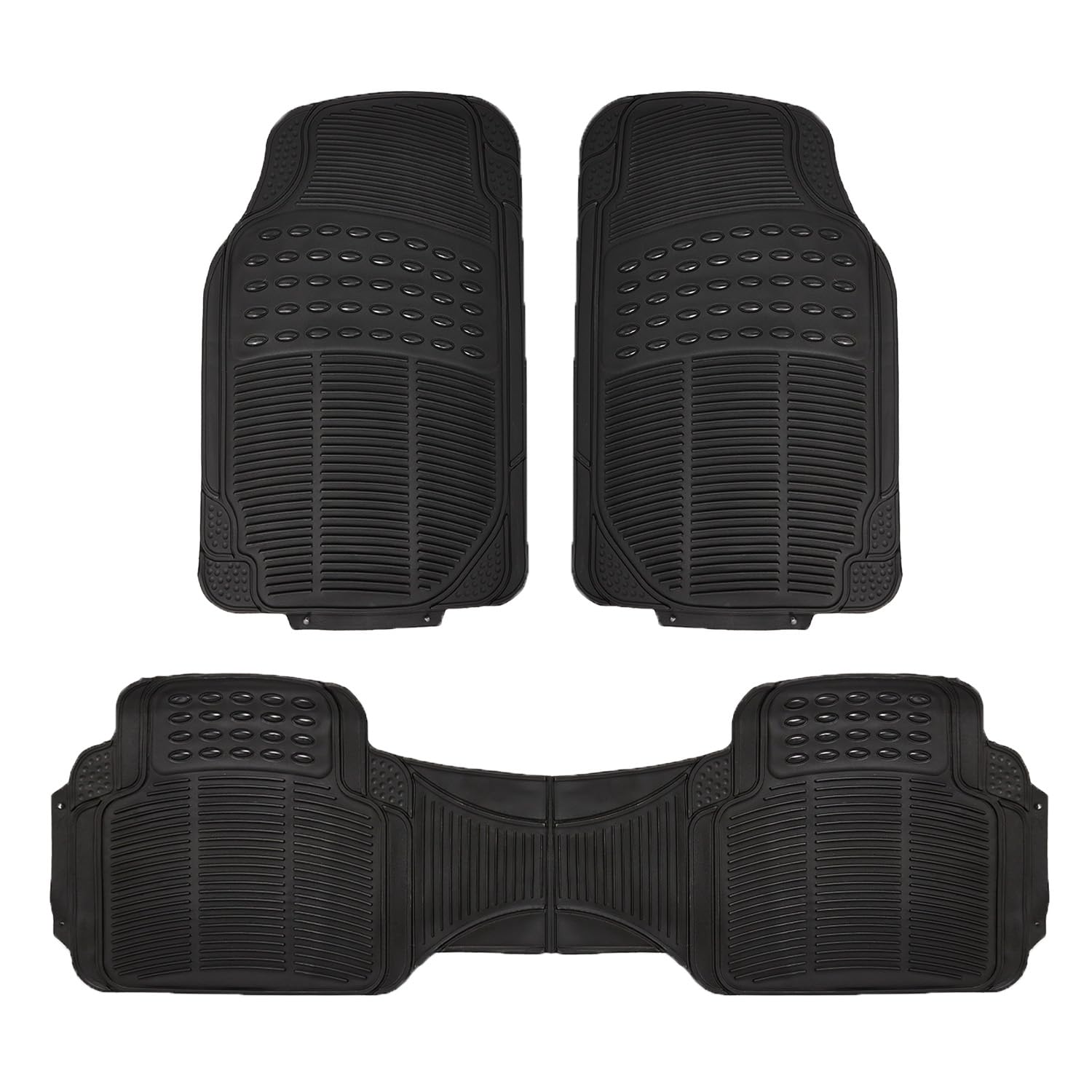 Photo 1 of Rubber Floor Mat for Cars - 3 Piece Floor Mats Automotive Liners for All wheathers,