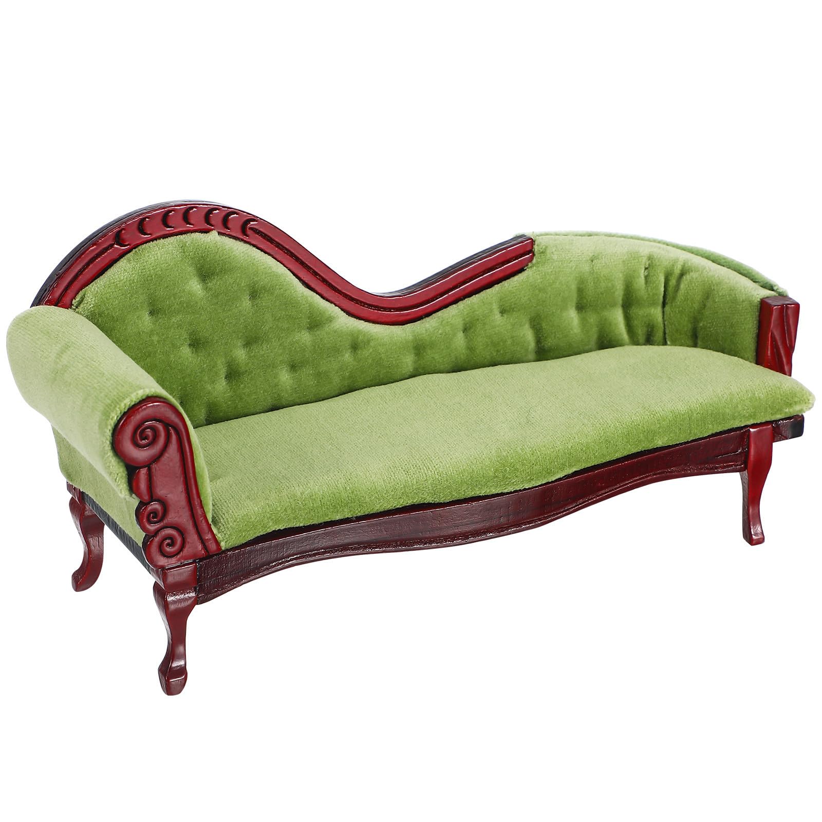 SUPVOX Miniature Chaise Lounge Sofa, 1:12 Scale Dollhouse Furniture