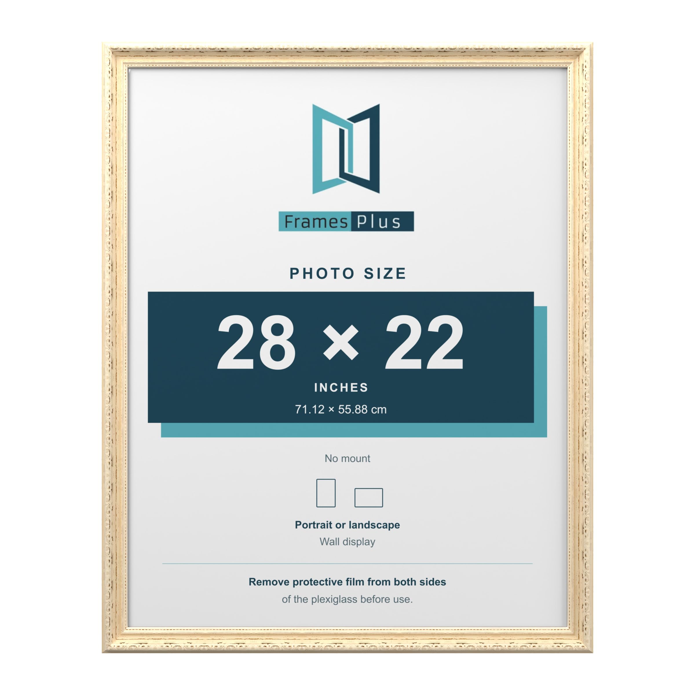 FramesPlus ORNATE Shabby Chic 22x28 Picture Frame, Cream — image 1