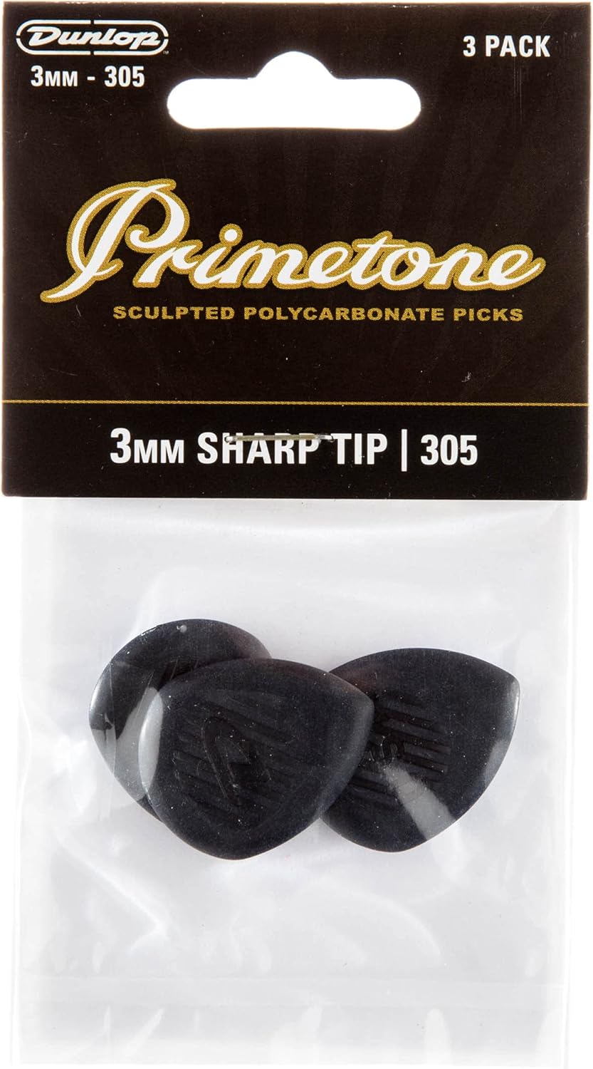 Products - Guitar Picks - Primetone - Dunlop Jim Dunlop 477P305 Primetone Lot de 3 médiators pointus pour guita