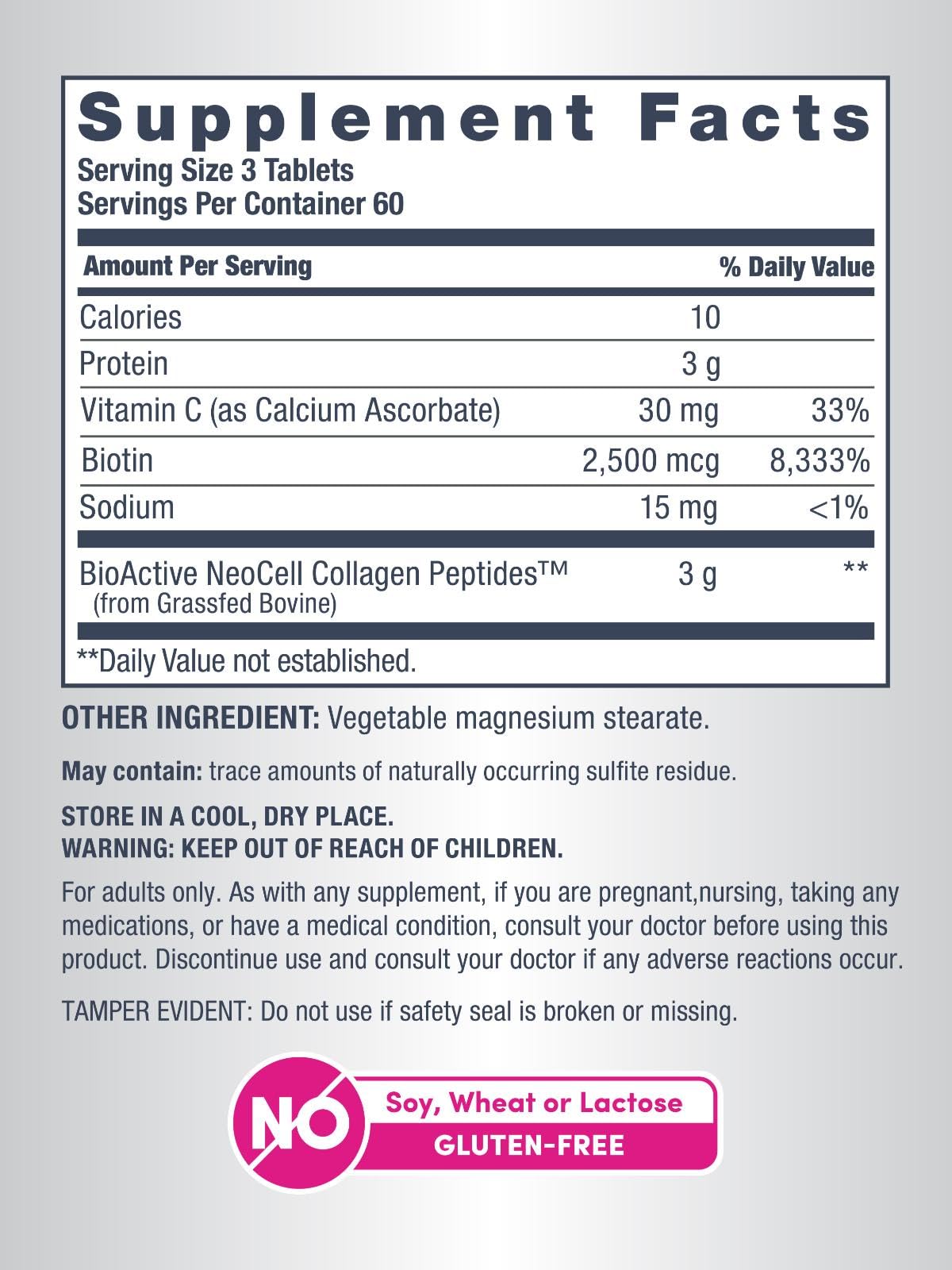 Super Collagen + Vitamin C & Biotin 180 Tablets, Collagen Beauty Food Supplement for Skin, Hair & Nails, Large 180-Tablet Value Supply for Adults, Daily Radiance Formula