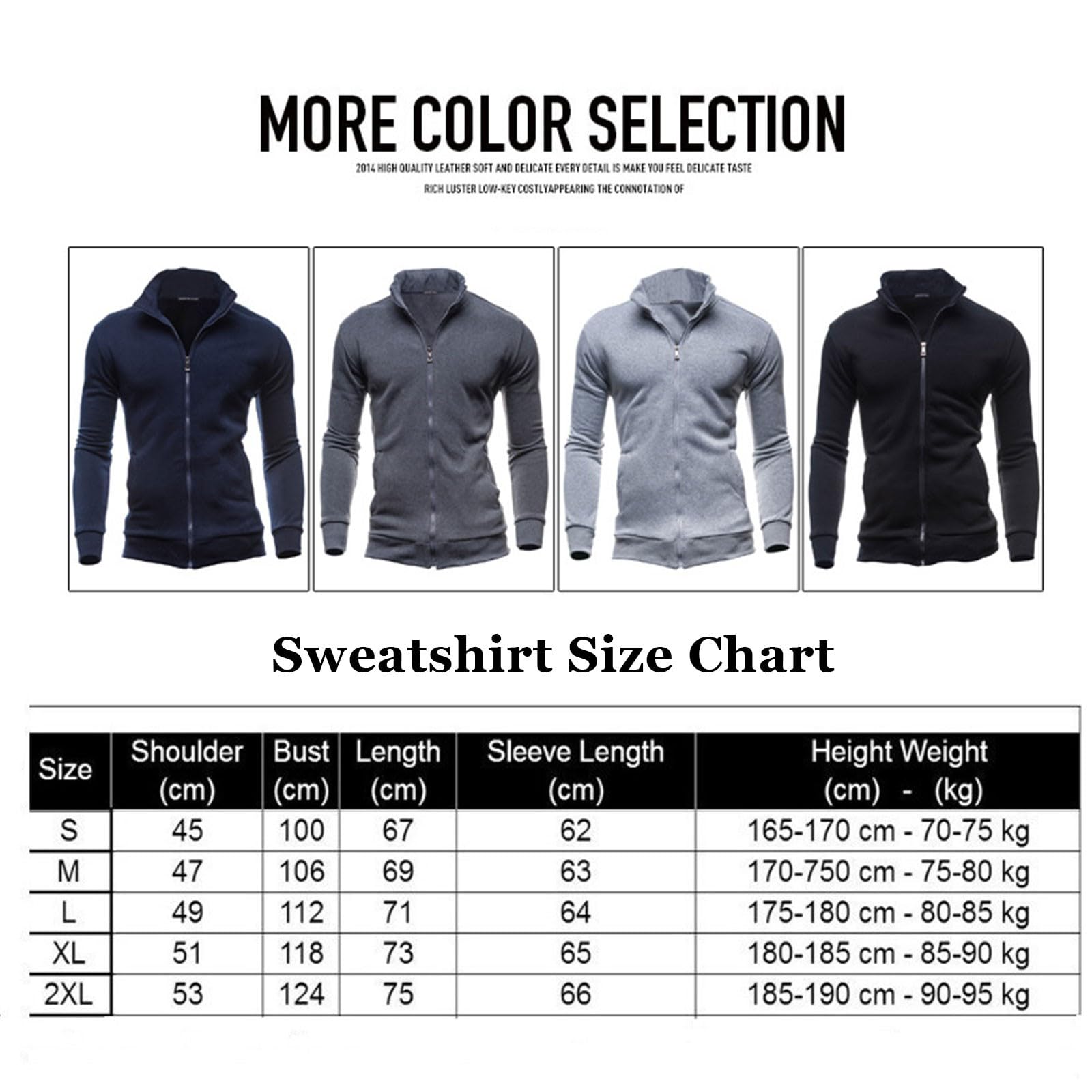 Uomo Cerniera Intera Felpa per Security Giacche Casual Primavera Autunno Manica Lunga Niente Cappuccio Ponticelli Cappotto Giacca Attiva Leggera