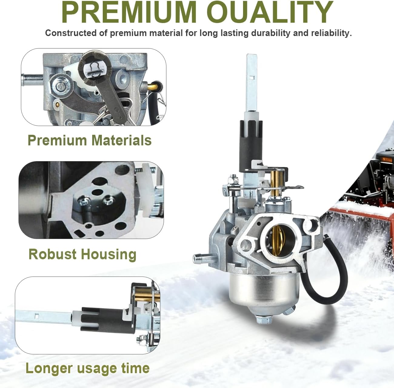 921032 Carburetor Snow Blower for Ariens 921032 921038 921044 921048 20001382 08201019 08201223 Snow Blower, Carburetor Repair Kit Carb Huayi L16D