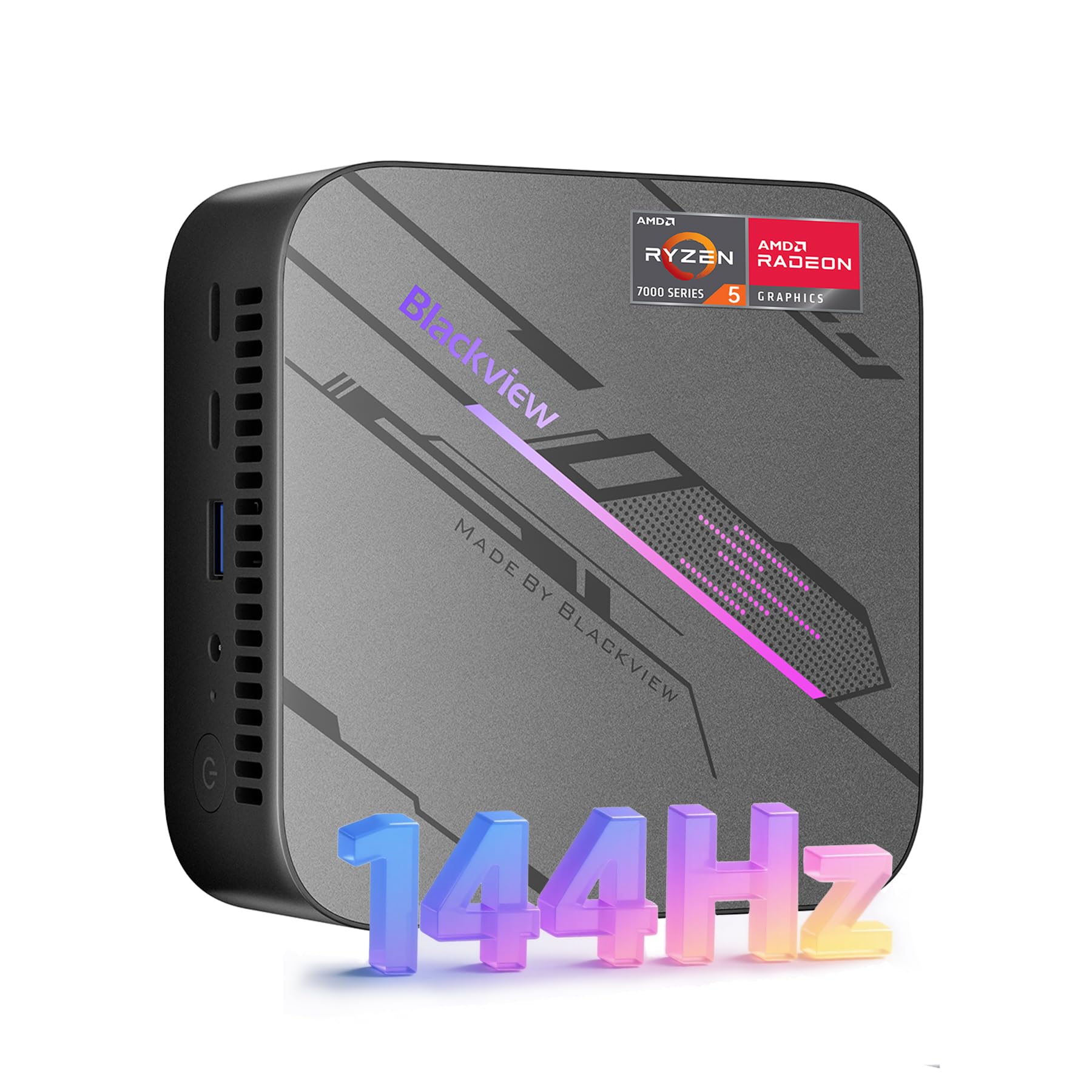 Mini PC Blackview MP100 W-11 Pro, Ryzen 5 7430U (7 nm, 6C/12T, 4,3 GHz), 32 GB DDR4, SSD M.2 da 1 TB, DP 1.4 + HDMI 2.0 + Type-C, display triplo UHD 4K, WIFI 6/BT 5.2/RJ45 Dual LAN Mini computer