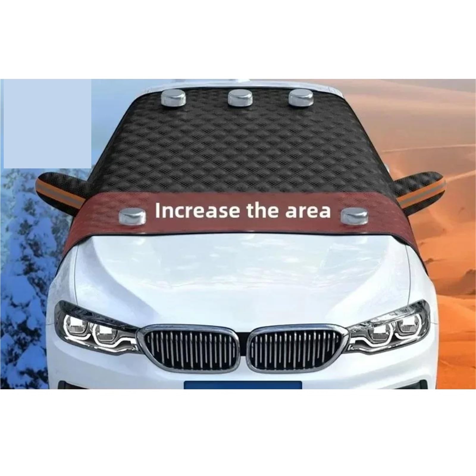 Couverture De Neige De Voiture Pare-Brise Couverture De Neige Hiver Extérieur Pare-Soleil De Voiture Anti-Glace Pare-Brise Automatique Pare-Soleil Pare Brise Hiver pour Voiture Contre