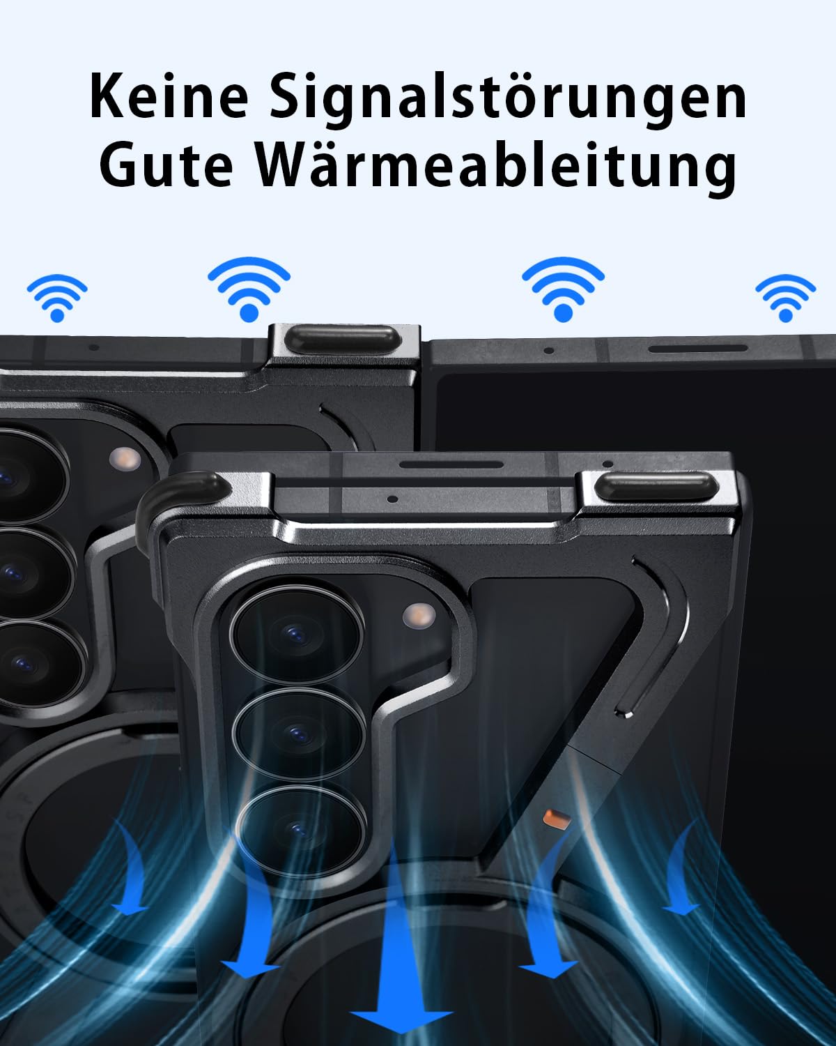 Z Shape etui do Samsung Galaxy Z Fold 7, bezramkowe, aluminiowe, cienkie etui na telefon komórkowy z obrotowym o 360° stojakiem magnetycznym, metalowe, odporne na uderzenia, etui ochronne do