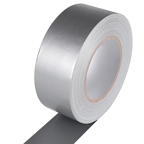 Cinta adhesiva plateada, 2 pulgadas x 45 yardas, cinta adhesiva resistente, impermeable, resistente, sin residuos, bloqueo UV, paquete de 1