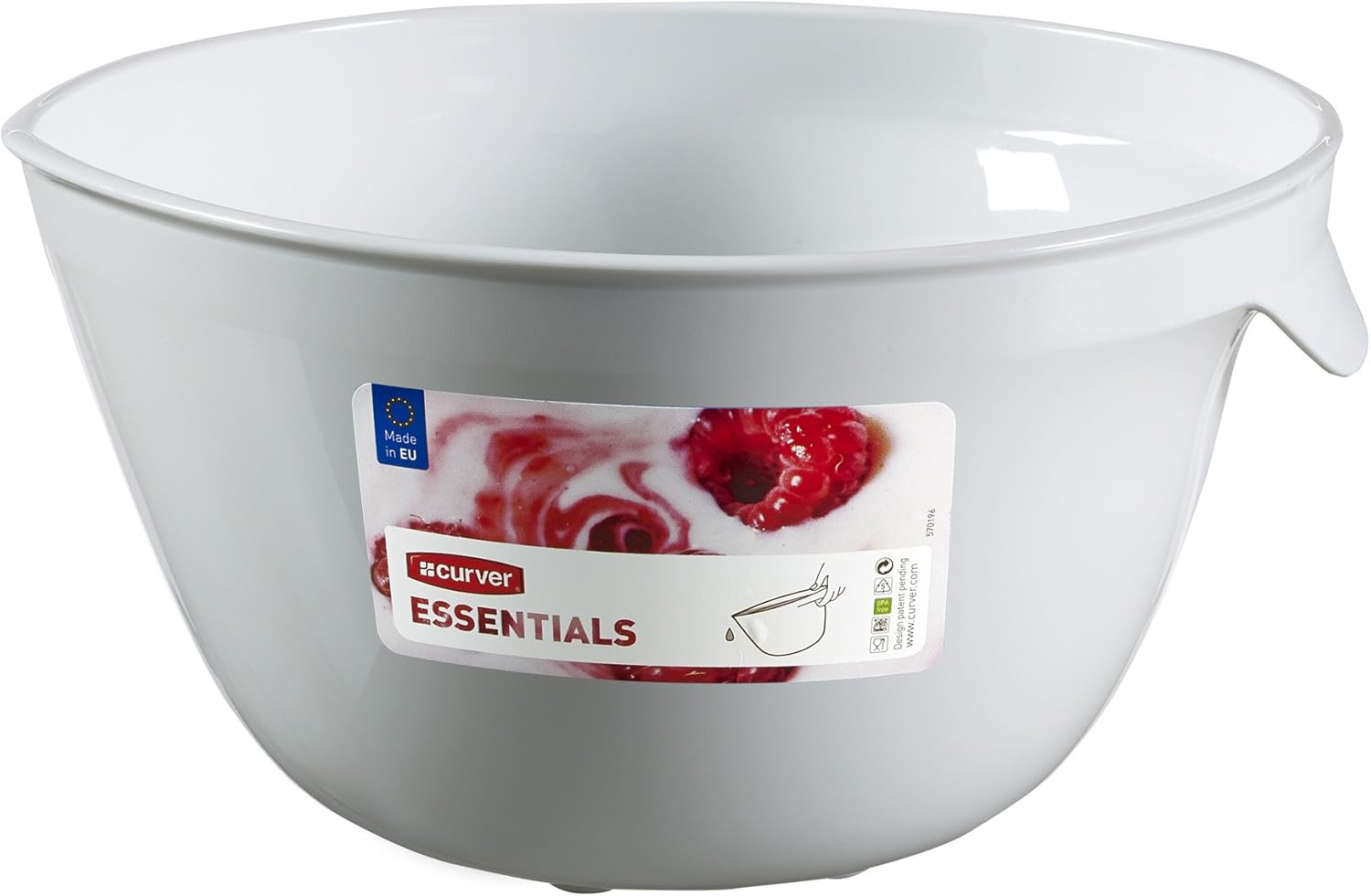 Curver Kitchen Bowl, Plastic, 2.5 L, White, EF505889