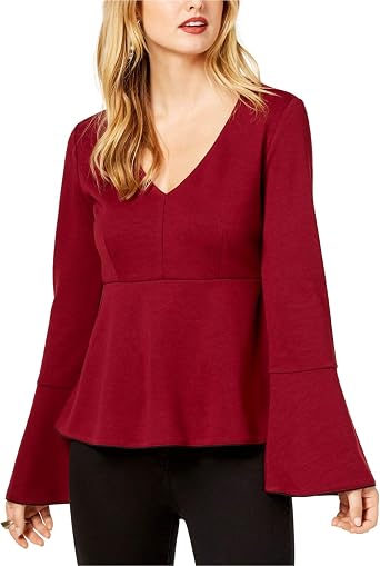 RACHEL ZOE Womens Solid Pullover Blouse