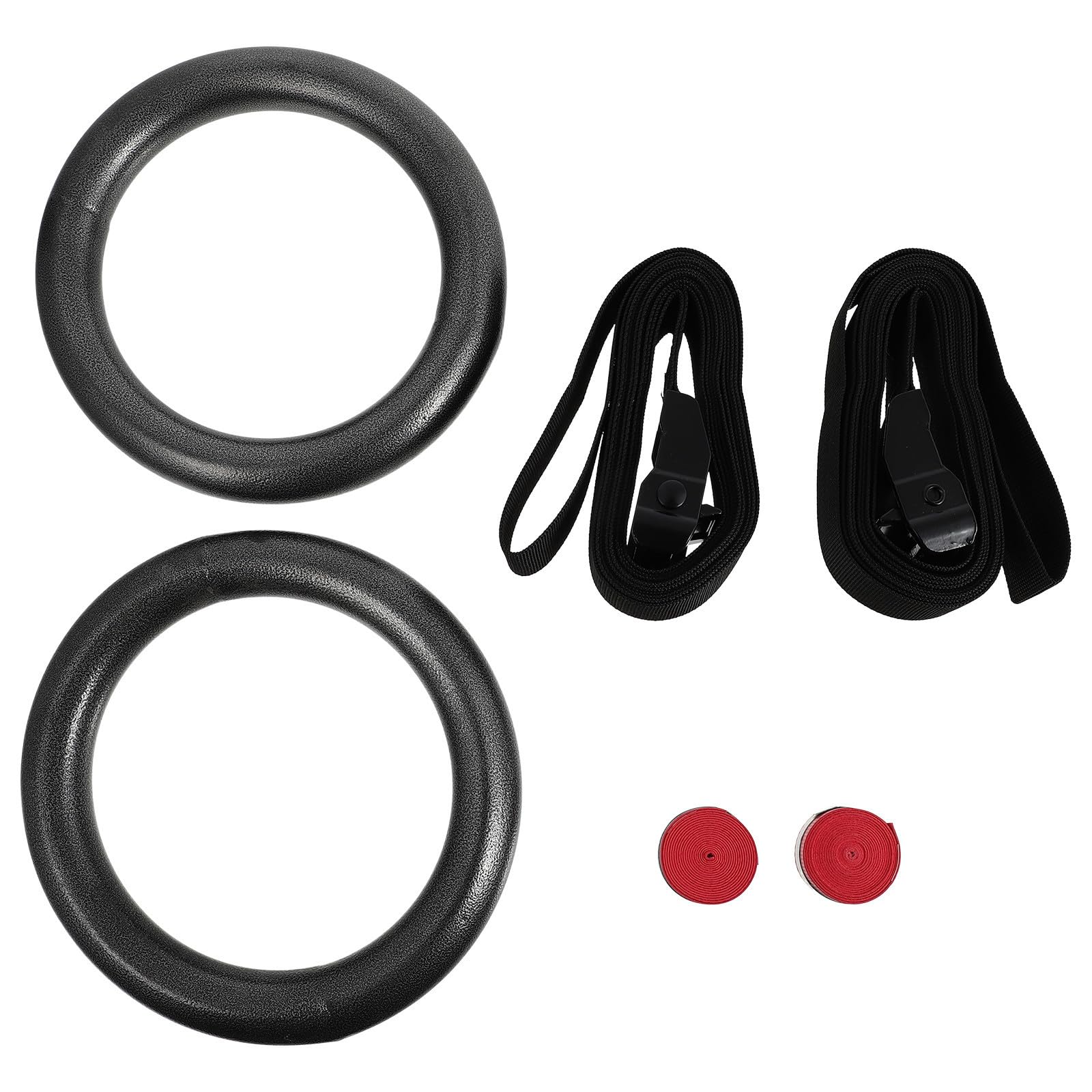 USHOBE Verstellbare Fitnessringe mit Robustem Design 2 Stück aus Stahl und Nylonseil für Core Training und Zirkeltraining Zufällige Farbe für Zuhause im Innenbereich