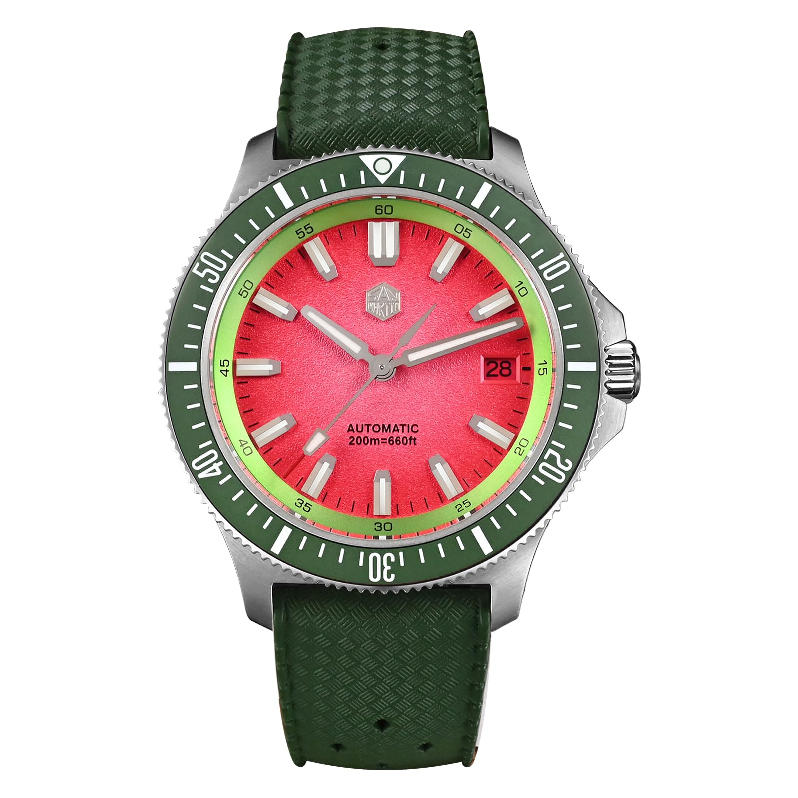 TACTICAL FROGSan Martin SN0118 Automatic Watch for Men, 40mm Sapphire Crystal Dive Watches 316L Stainless Steel 200M Water Resistant