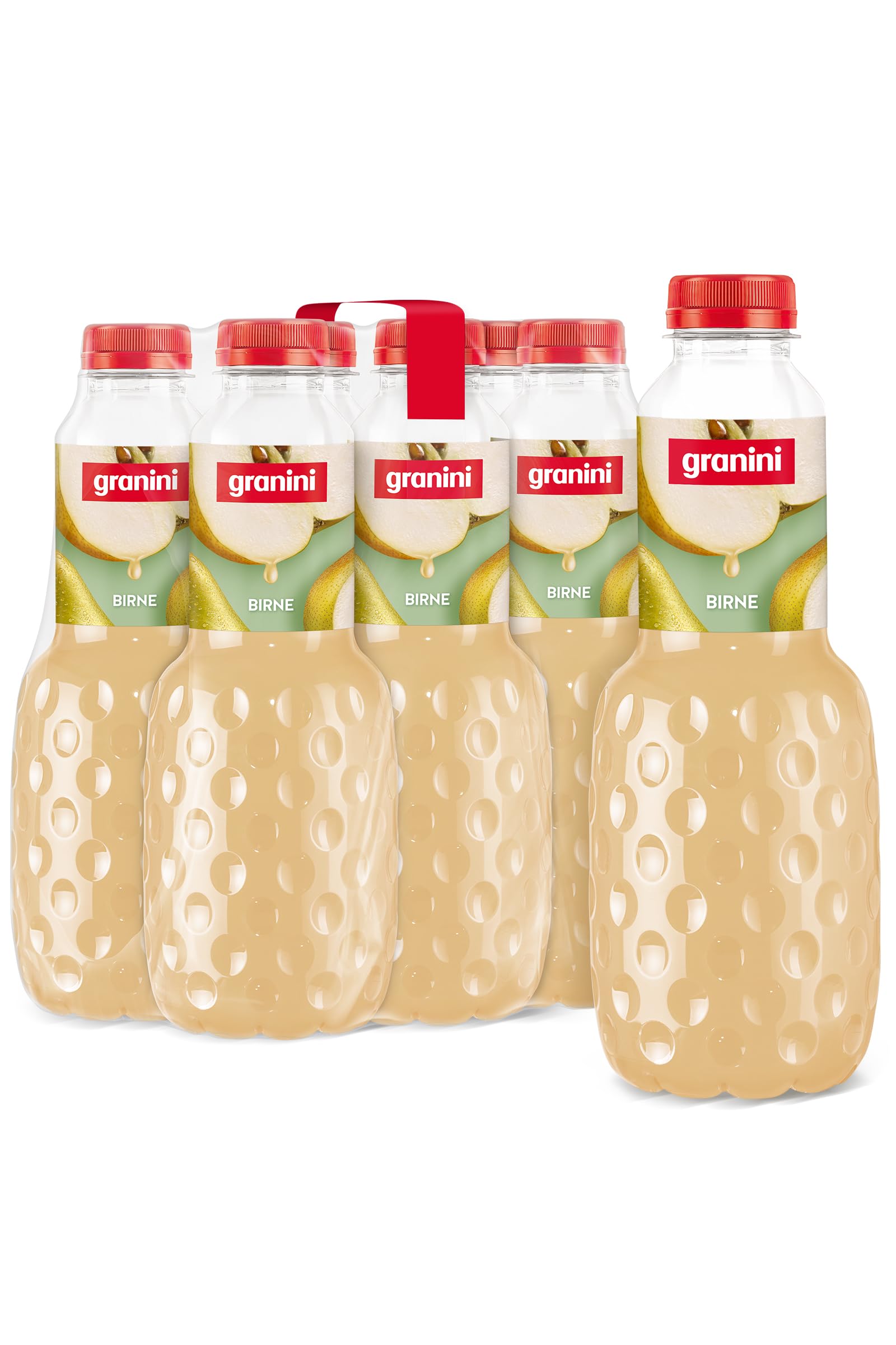 granini Trinkgenuss Birne (6 x 1l), 49% Frucht, Birnen Fruchtsaftgetränk, vegan, natürlich, mit Pfand