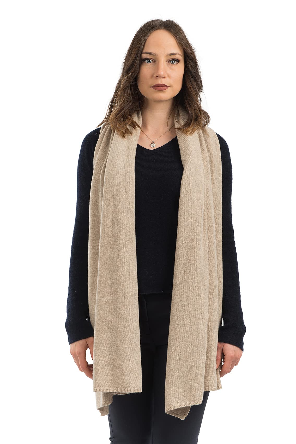 Dalle Piane Cashmere Damen Stola Kaschmir-Mix | Hochzeitsschal und Abendstola für Zeremonien und Reisen, 60x185 cm, vier Jahreszeiten, Geschenk für Sie, Made in Italy