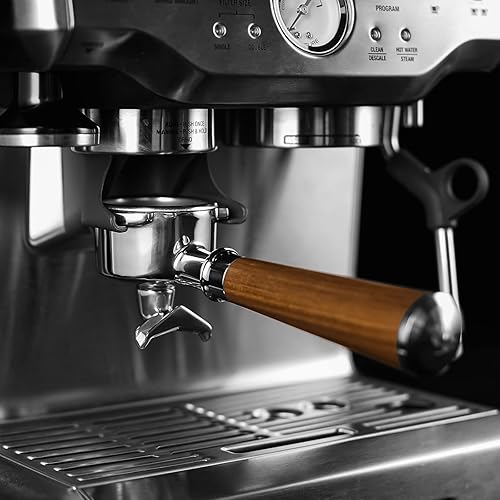 Miniatura 5 de CrossCreek Portafiltro de doble salida de 54 mm con 3 orejas Compatible con máquinas de espresso BrevilleSage Barista de 54 mm Cesta de acero