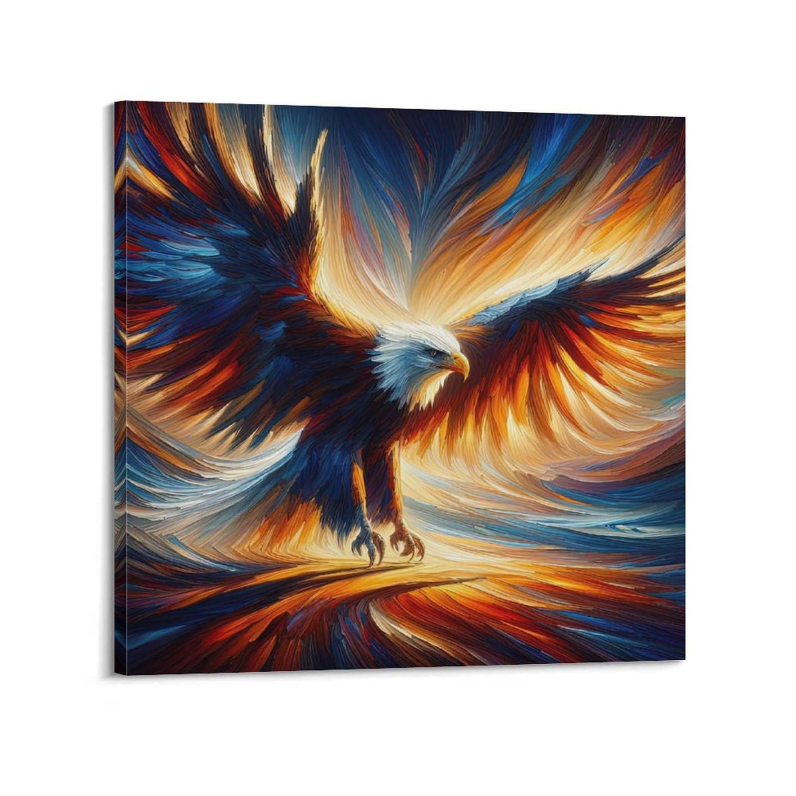 WZKTCL Animal Poster Flying Eagle Poster Decorative Painting Canvas Wall Posters And Art Picture Print Modern Family Bedroom Decor Posters 20x20inch(50x50cm)
