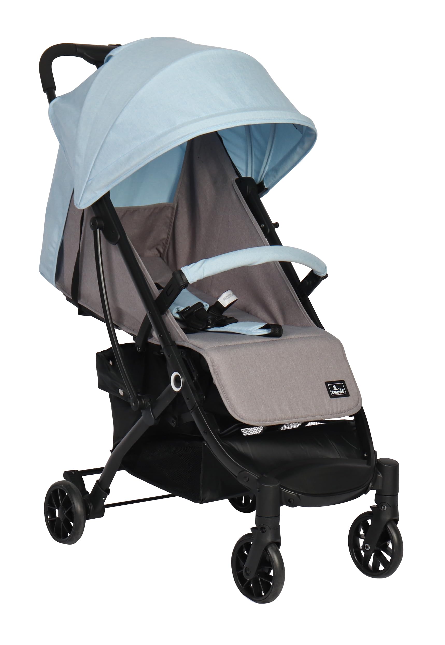Toral Silla de Paseo Ligera Modelo Neo - Silla Paseo Ligera o Carrito bebe con Arnés, Respaldo Reclinable y con Capota Ajustable - Carro Bebe Color Azul