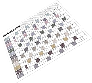 Tofficu 2026年 大型 壁掛けカレンダー 年間プランナー 書き込み可能な月間スケジュール表 家庭 オフィス用ミニマリストプランニングポスタ