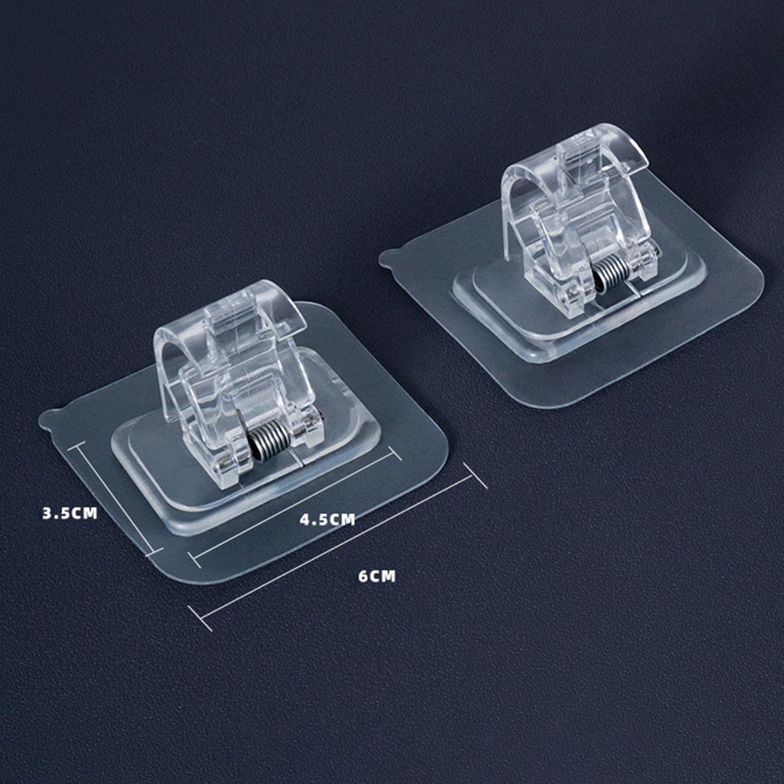 Lot de 5 supports de tringle à rideaux - 8 pièces - Transparent