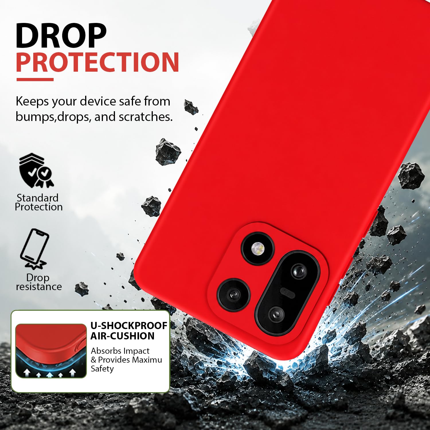OnePlus 15 Silicone Case - Red -2