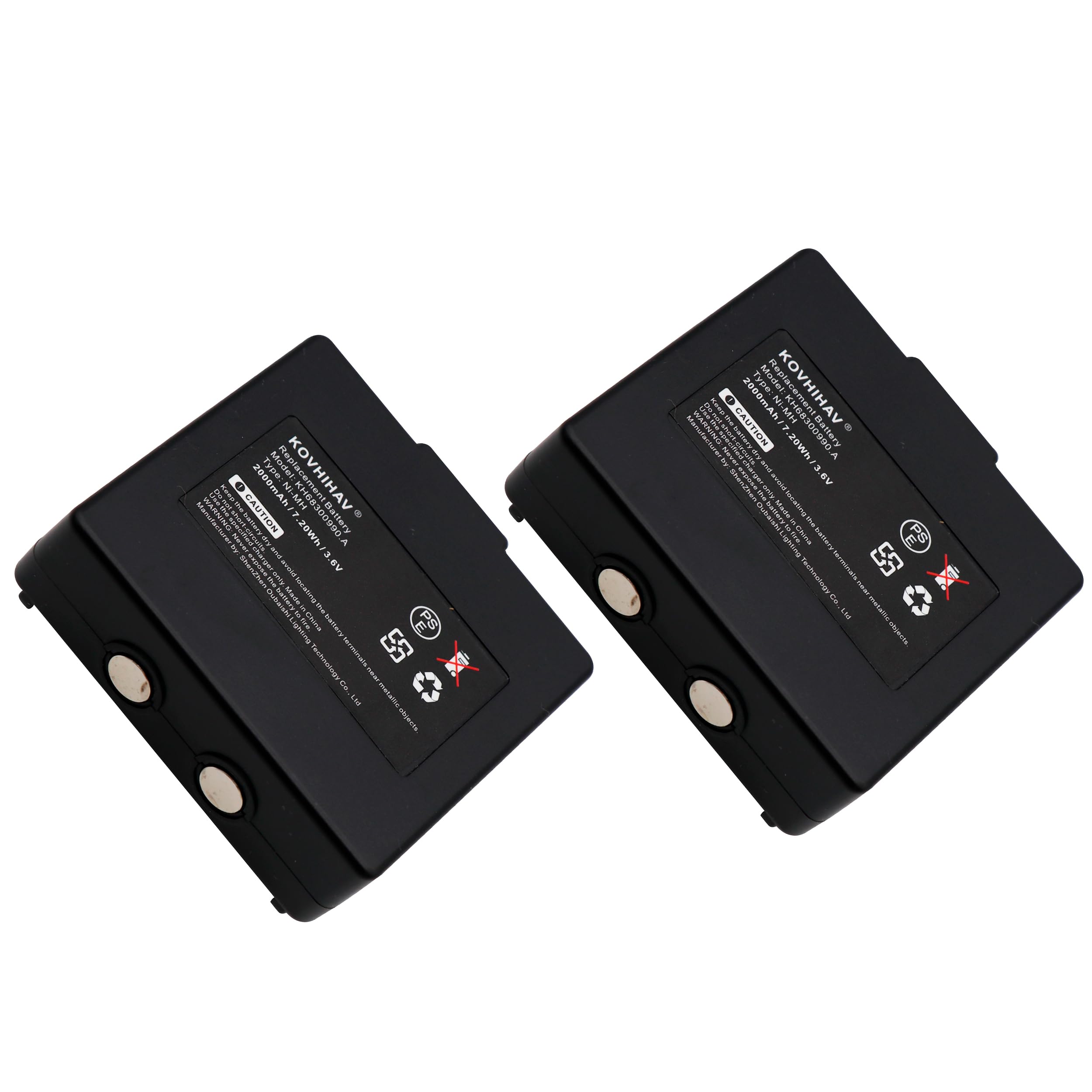 CS BATTERY (2-Pcs) Replacement Battery for He'tronic 68300600 900 HE900 Potain P-63418-95 Nova Mini CS 434 2000mAh