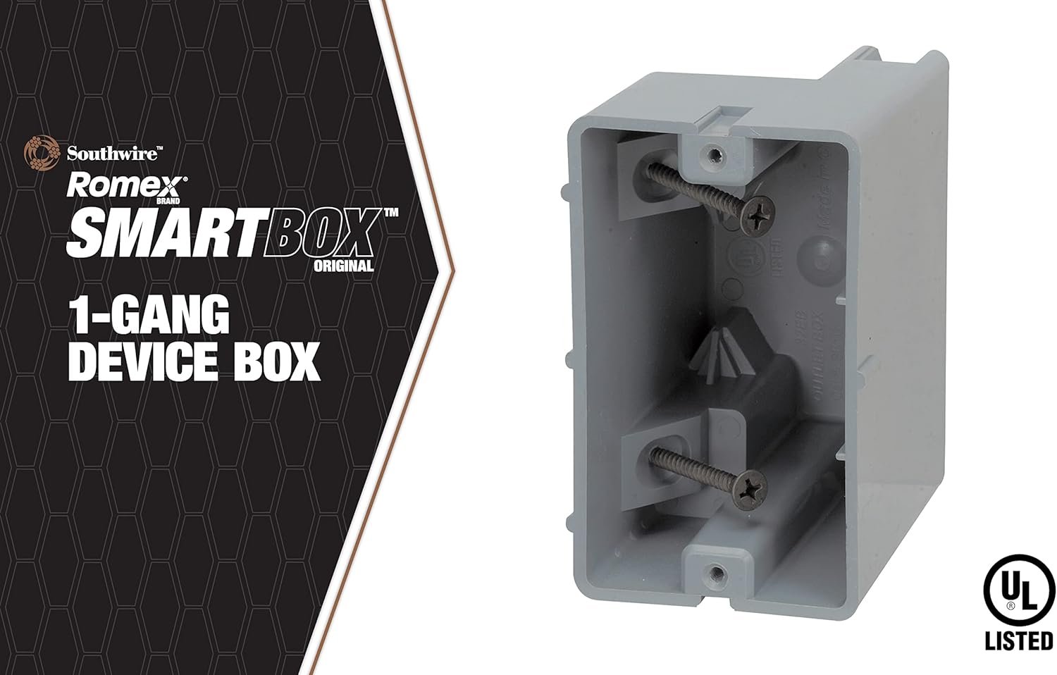 Southwire MSB1G One Gang Device Box with Depth Adjustable, Heavy Duty 42lb, Gray : Everything Else