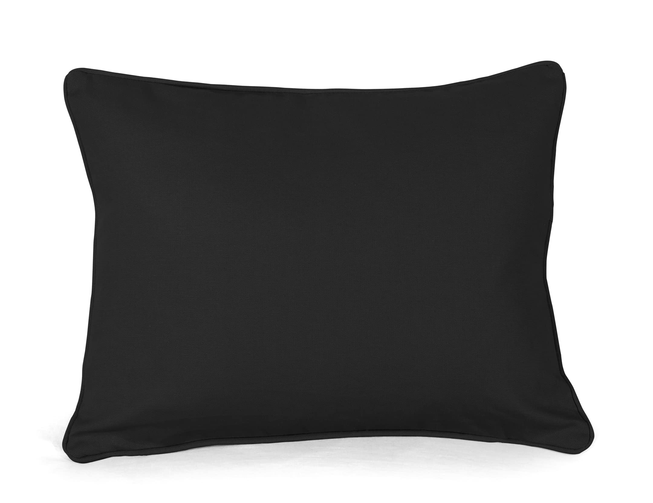 ARLINENS Oblong/Rectangular Cushion Pads with Free Cushion Cover included Soft Bounce Back Scatters Cushion Pads with 100% Cotton Cover for Sofa, Bed & Couch (12x18 (30x45cm), Black)