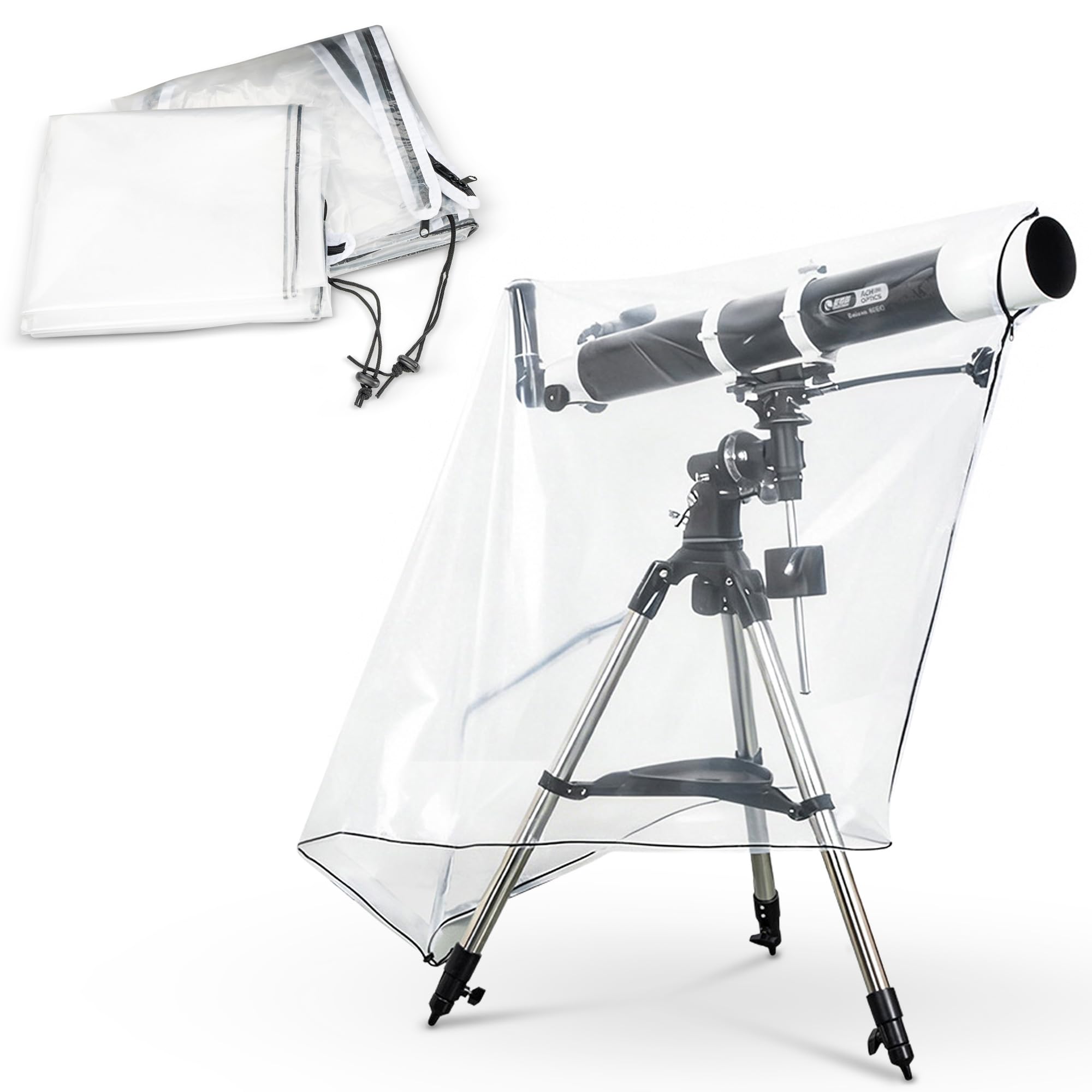 2PCS Clear Telescope Cover Waterproof Large Astronomical Telescope Raincoat