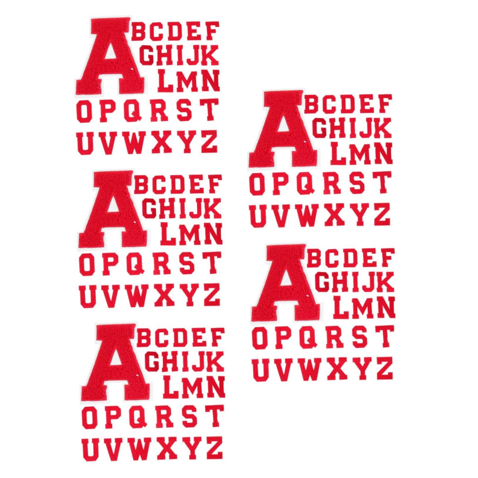 jojofuny 5 Ensembles Logo De Broderie De Lettre Home Decor Accessoire Couture Patch Pour Manteau Correctifs Assorti Patchs De Fer Patchs De Manteau Broderie De Serviette Rouge 26 Pièces * 5