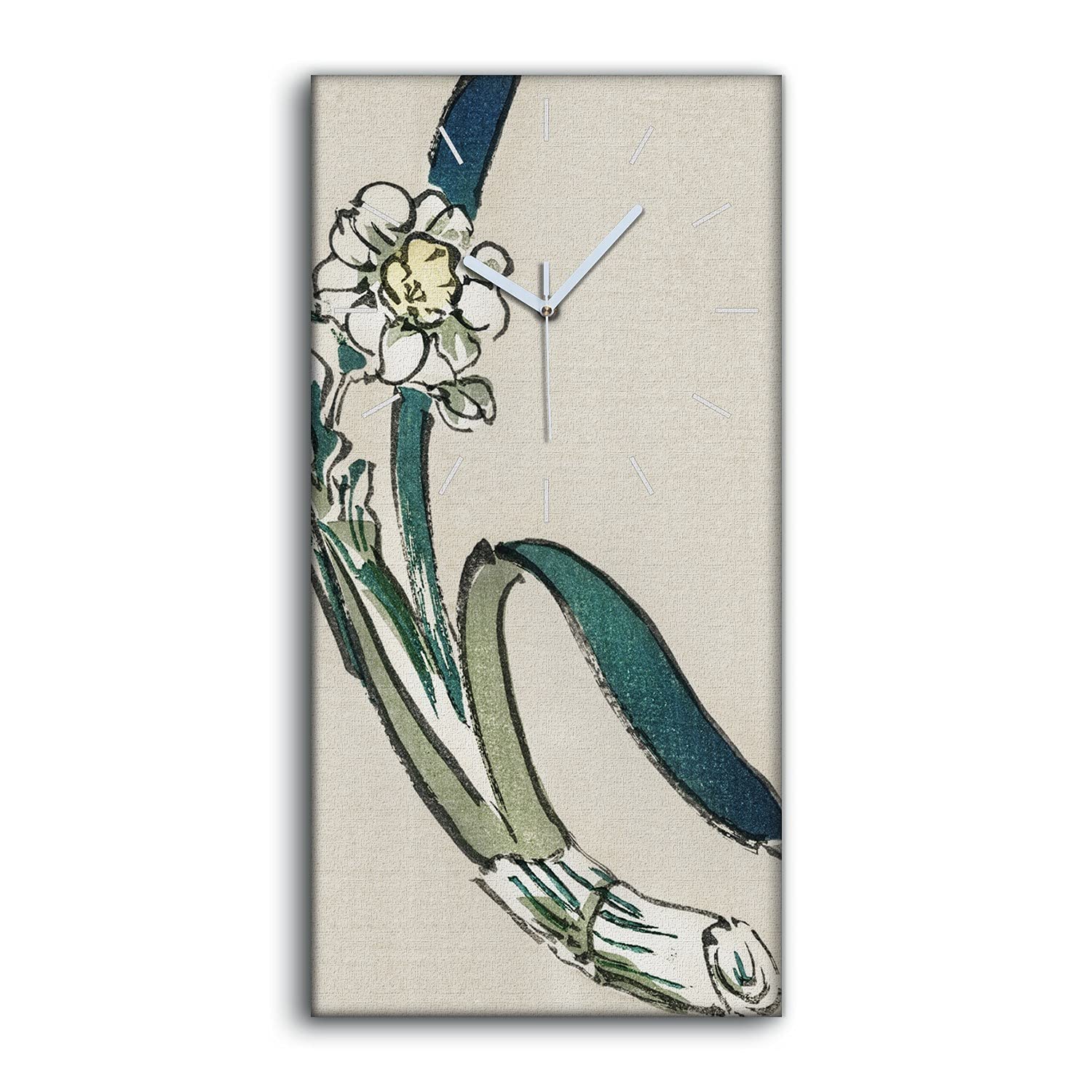 Horloge sur Toile silencieuse 30x60cm pour ne pas tic tac dans une chambre