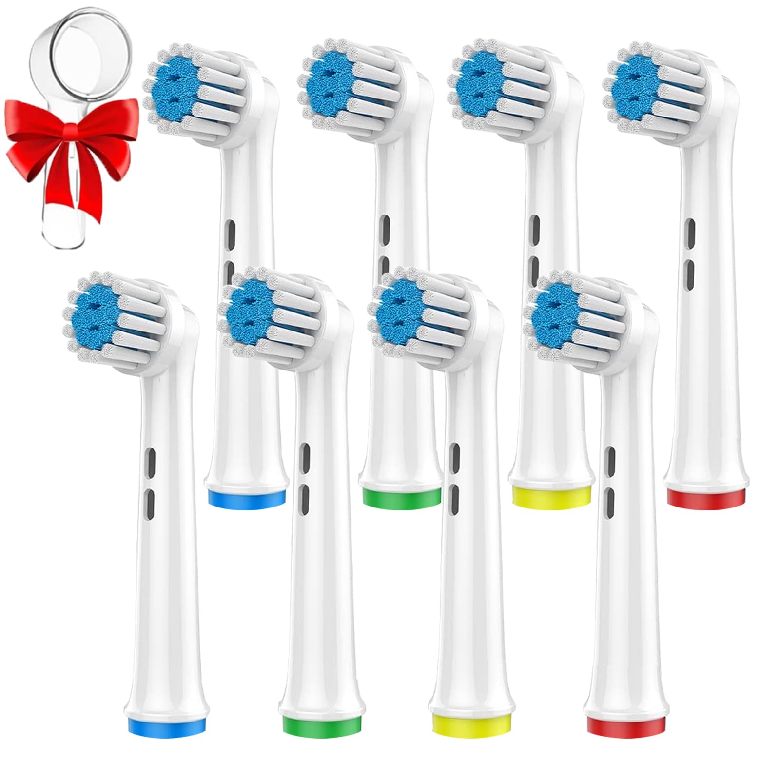 HURKEYE Replacement Toothbrush Heads Compatible with Oral B, 8 Pack Soft Electric Toothbrush Heads & Sensitive Brush Heads Refill for Oral-B 7000/Pro 1000/9600/ 5000/3000/8000