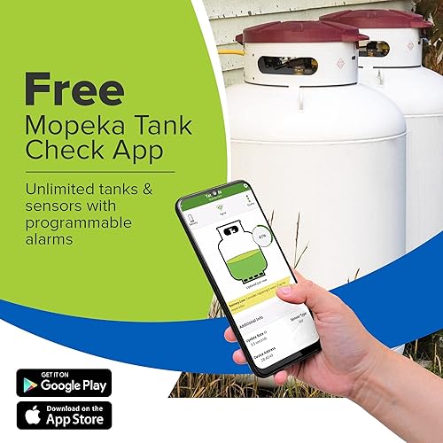 Miniatura 8 de Mopeka Paquete Pro Check  2 sensores Pro Check, 1 pantalla LED, 2 Tank Halos  Medidor de propano inalámbrico para tus tanques de RV duales