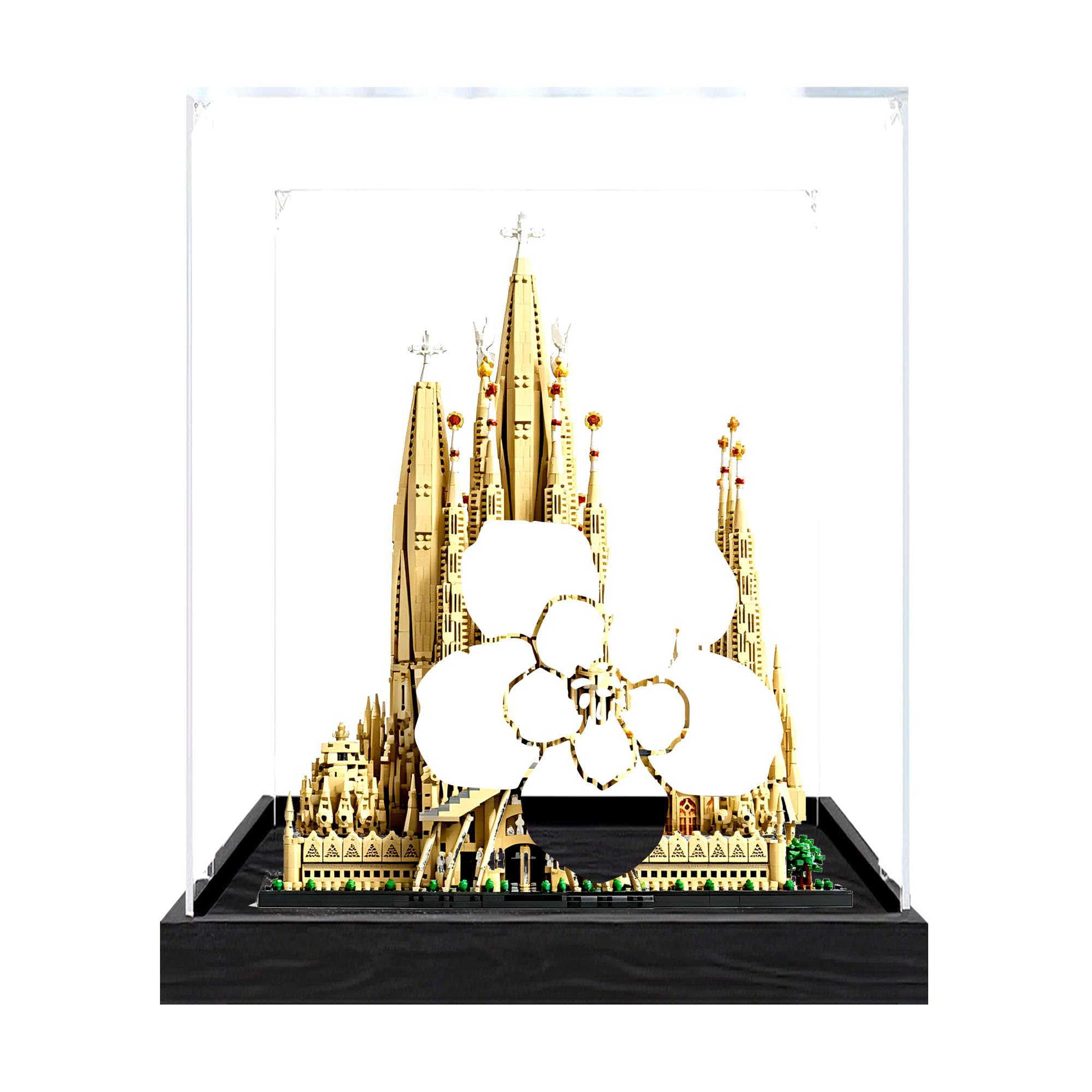 Clear Acrylic Showcase Box for Le-go 21065 Sets (Black 2mm)