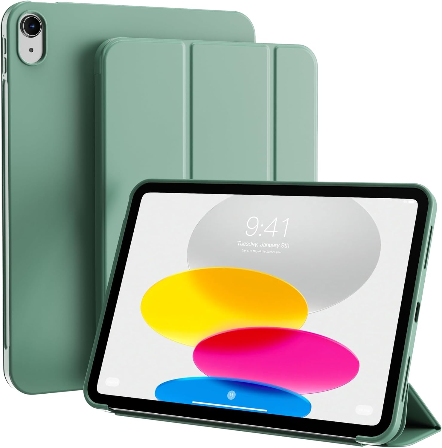 for iPad (A16) 11th Generatiom 11"/ iPad 10th Gen Case, Dark Green