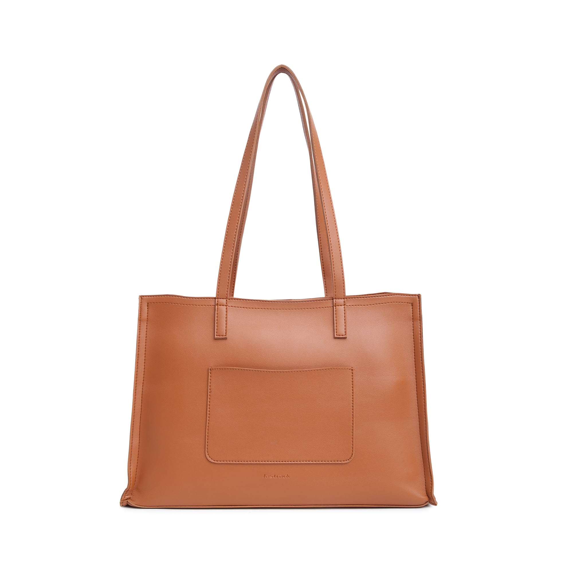 Fastrack Chic Spacious Laptop Tote Bag for Women | Stylish Casual Bag for Ladies, Women, Girls | College, Work Bag Made of Faux Leather (Tan) (B0D2S1SC6Q) Amazon Price History, Amazon Price Tracker