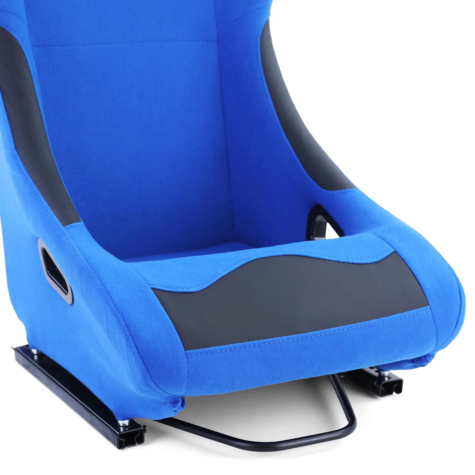 Sportsitz Schalensitz Race1 mit Laufschienen Stoff Blau
