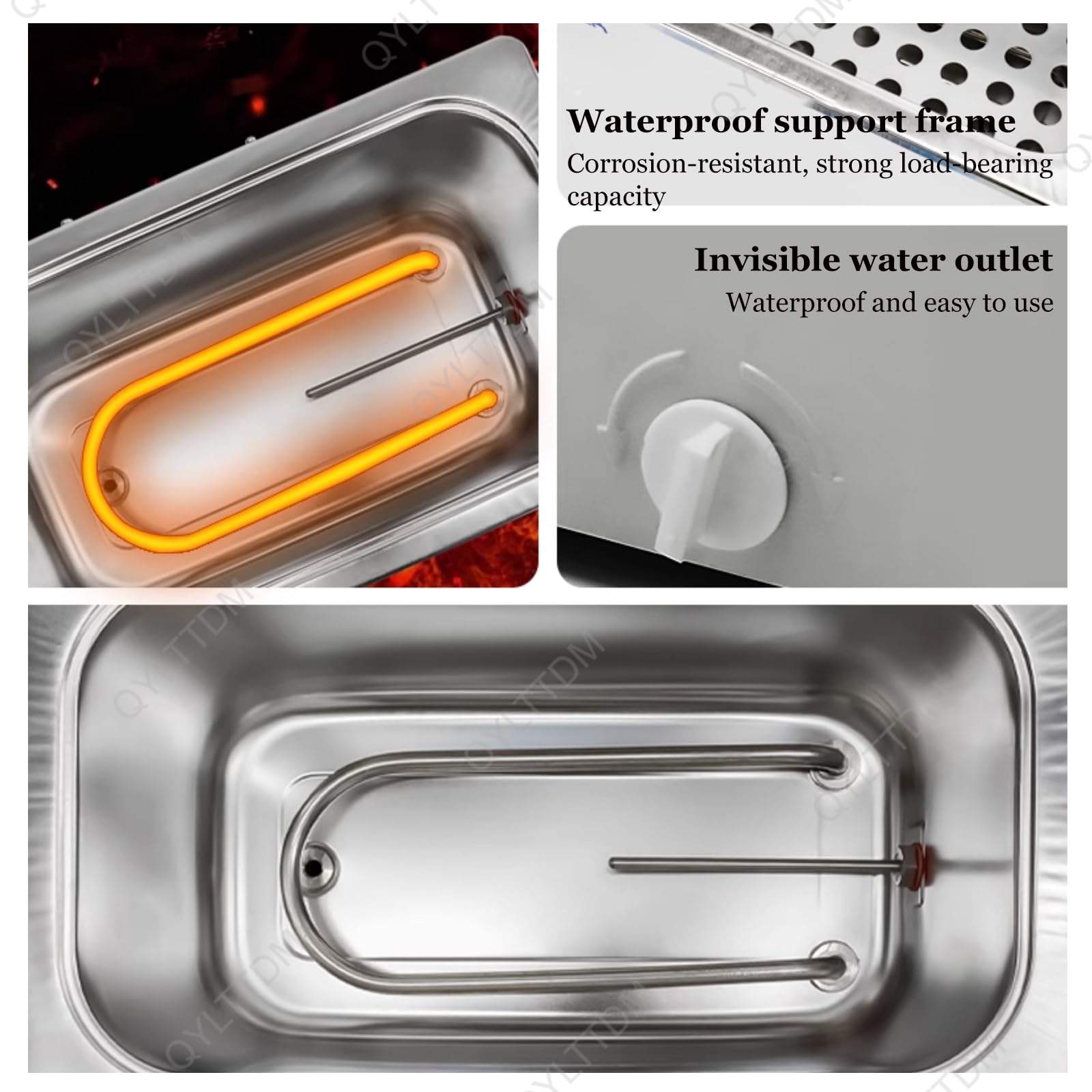 TYH Baño María Termostático De Laboratorio con Calefacción Eléctrica, Calentador Eléctrico De 300 W, Resolución De 0,01 ℃, Revestimiento De Acero Inoxidable De 3,25 L, Suministros