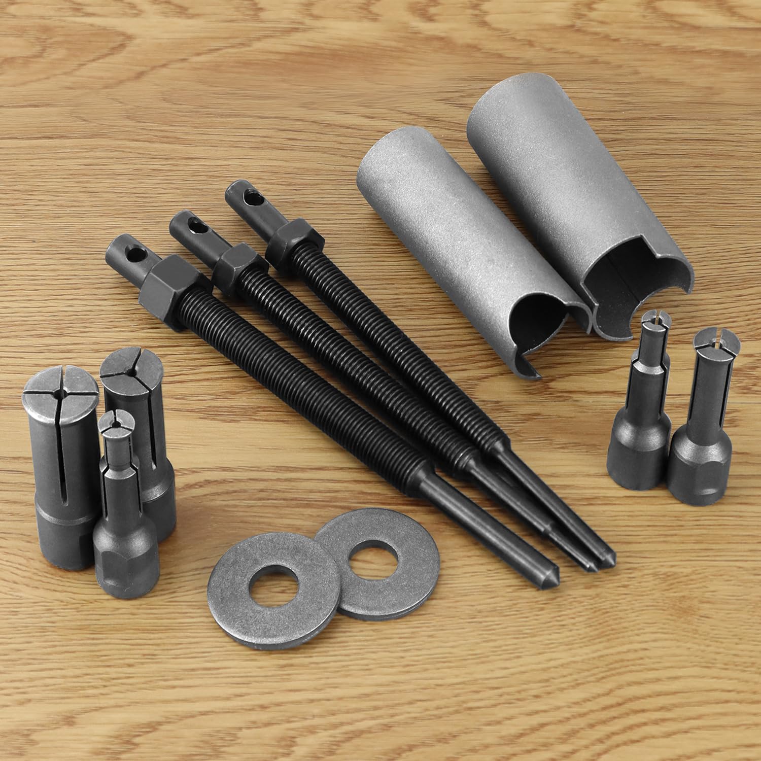 QWORK® Zestaw ściągaczy do łożysk wewnętrznych motocykla, 9-23 mm, z otwartymi klipsami w 5 rozmiarach, do naprawy pojazdów silnikowych, motocykli i rowerów
