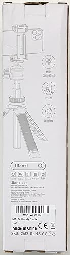 Miniatura 10 de ULANZI Trípode extensible todo en uno MT-34 con cabezal esférico ajustable 360°, compatible con iPhone 12 Pro Max/12 Mini/11 Pro Max/XR/X, teléfono
