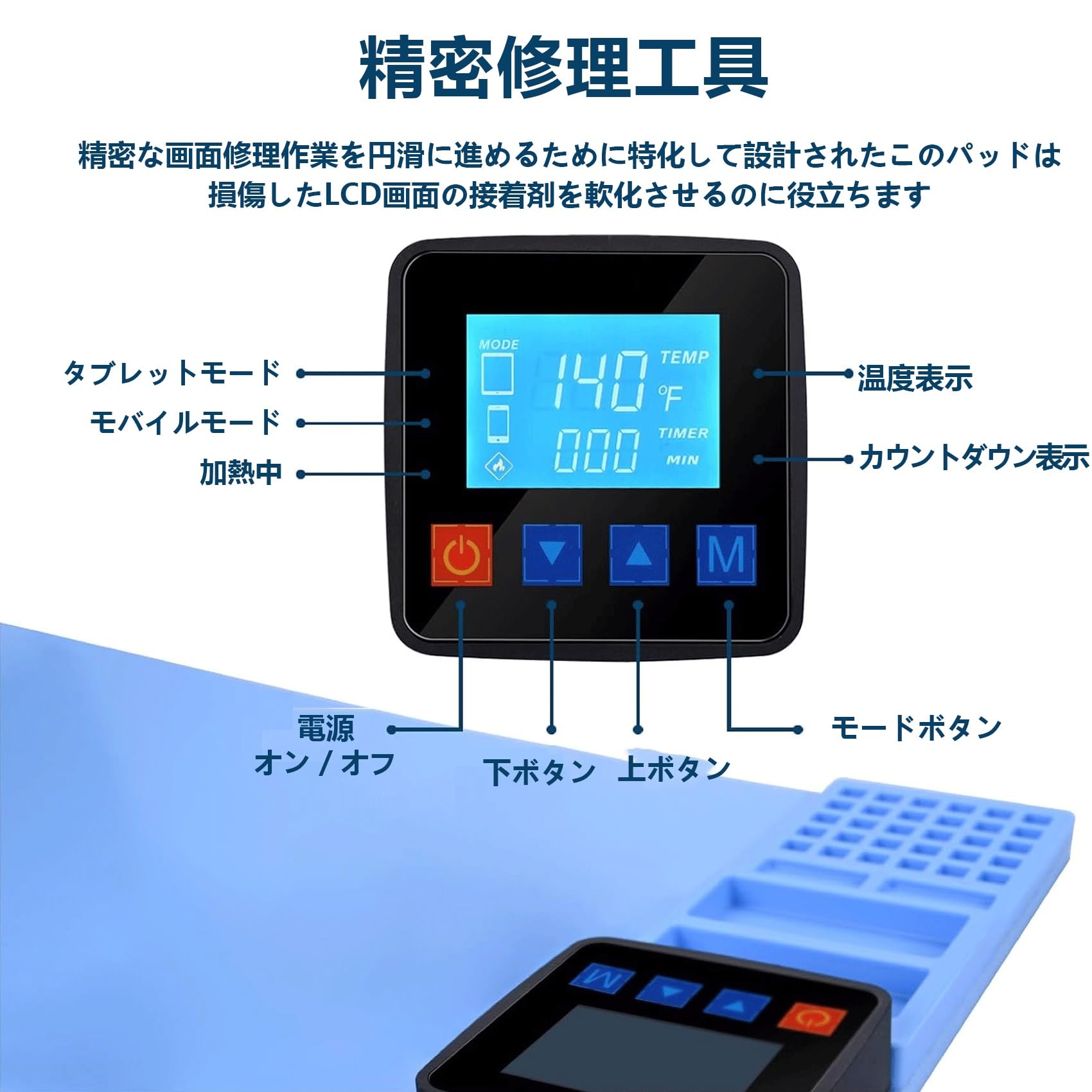 Amazon.co.jp: 加熱パッド iPad iPhone スマートフォン対応 LCD 