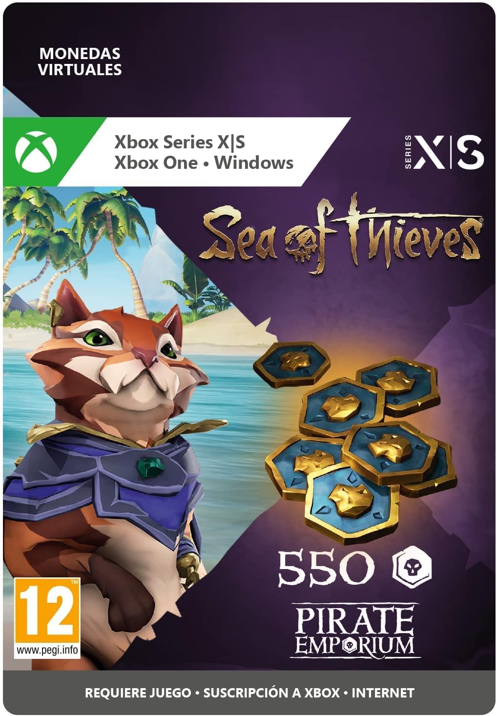 Sea of Thieves Captain’s Ancient Coin Pack – 550 Coins | Xbox & Windows 10 - Código de descarga