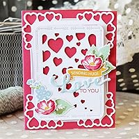 Vista 34 de Plantillas de corte con marco de fondo 3D, plantillas metálicas para álbumes de recortes, herramientas de manualidades DIY, plantilla de repujado