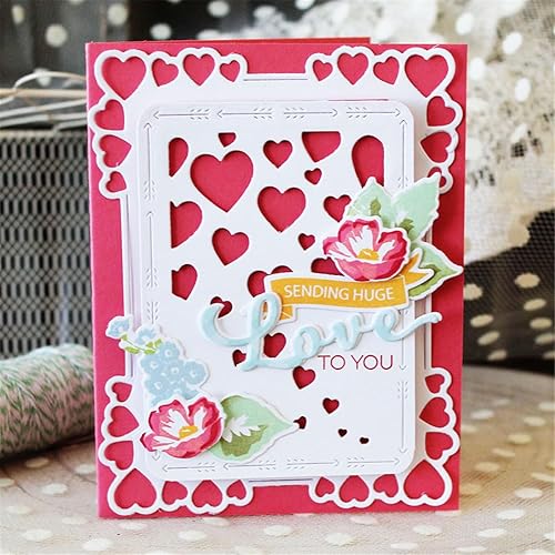 Miniatura 34 de Plantillas de corte con marco de fondo 3D, plantillas metálicas para álbumes de recortes, herramientas de manualidades DIY, plantilla de repujado