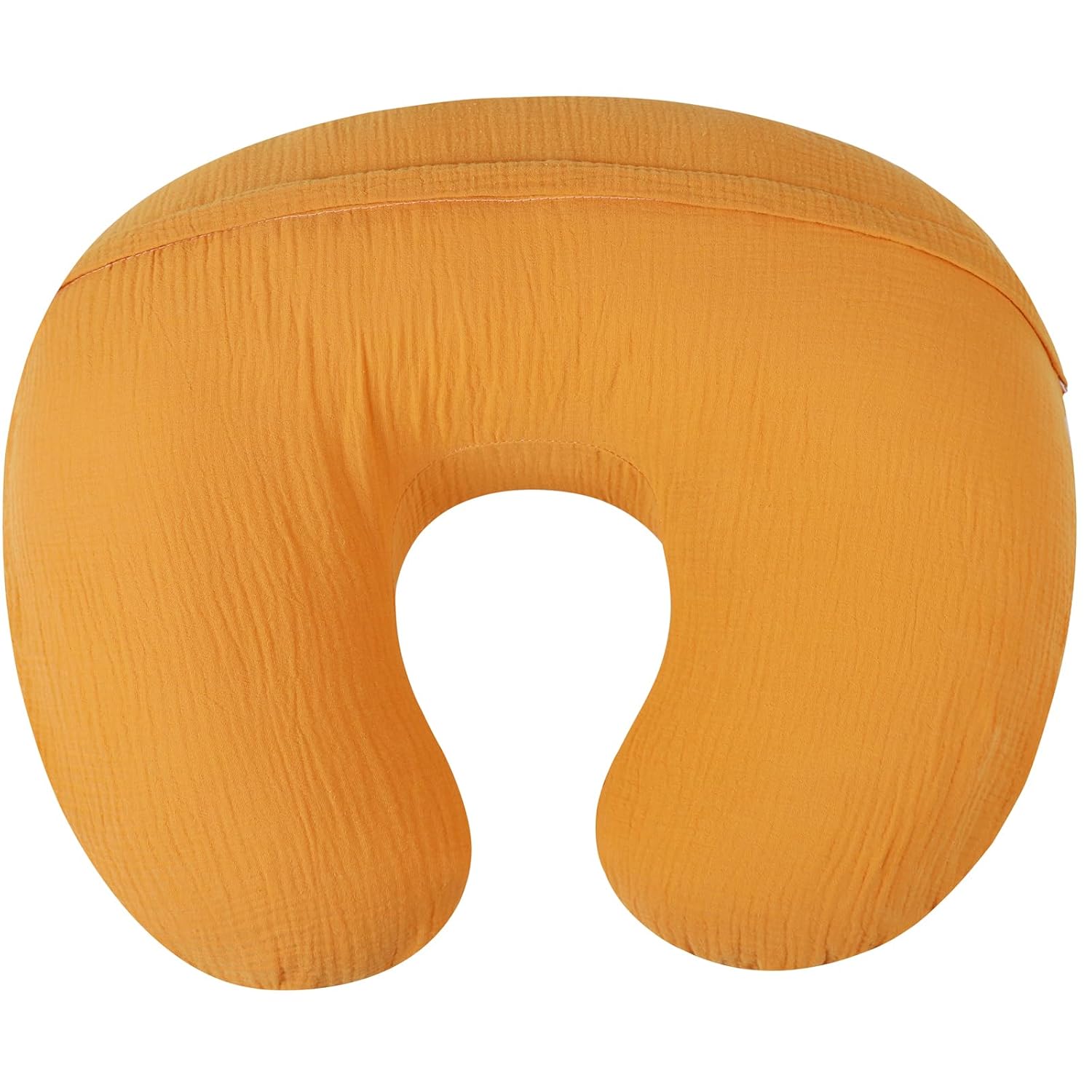 Onacosht Muslin Nursing Pillow Cover Soft 100% Cotton Feeding Pillow Slipcover Fits Standard Infant Nursing Pillow for Baby Boy and Girl, Orange - Image 3