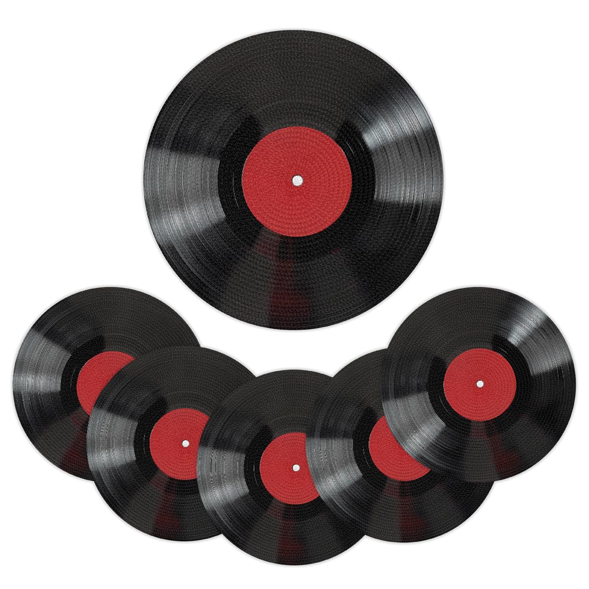 Amazon.com: DXTKWL Black Red Vinyl Record Round Placemats Set of 6