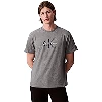 Calvin Klein Uomo T-Shirt Maniche Corte Monologo Tee in Cotone