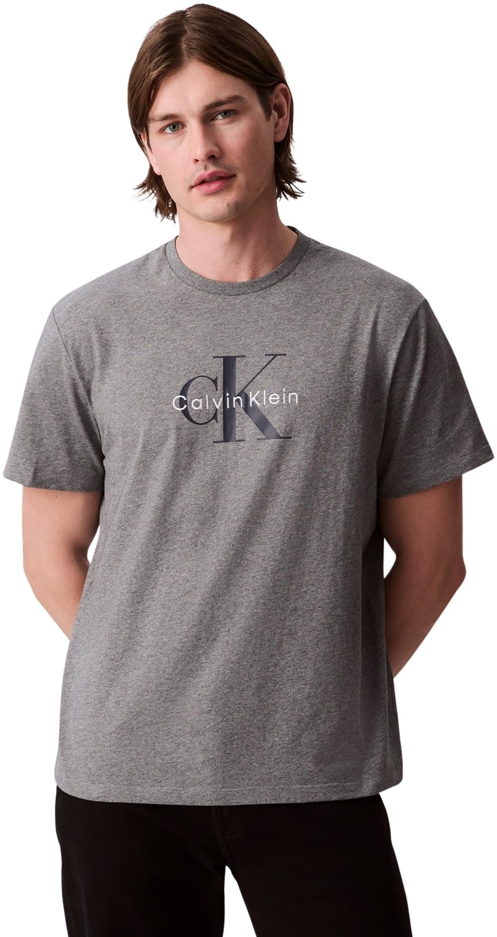 Calvin Klein Men's T-Shirt - Medium Grey Heather - L