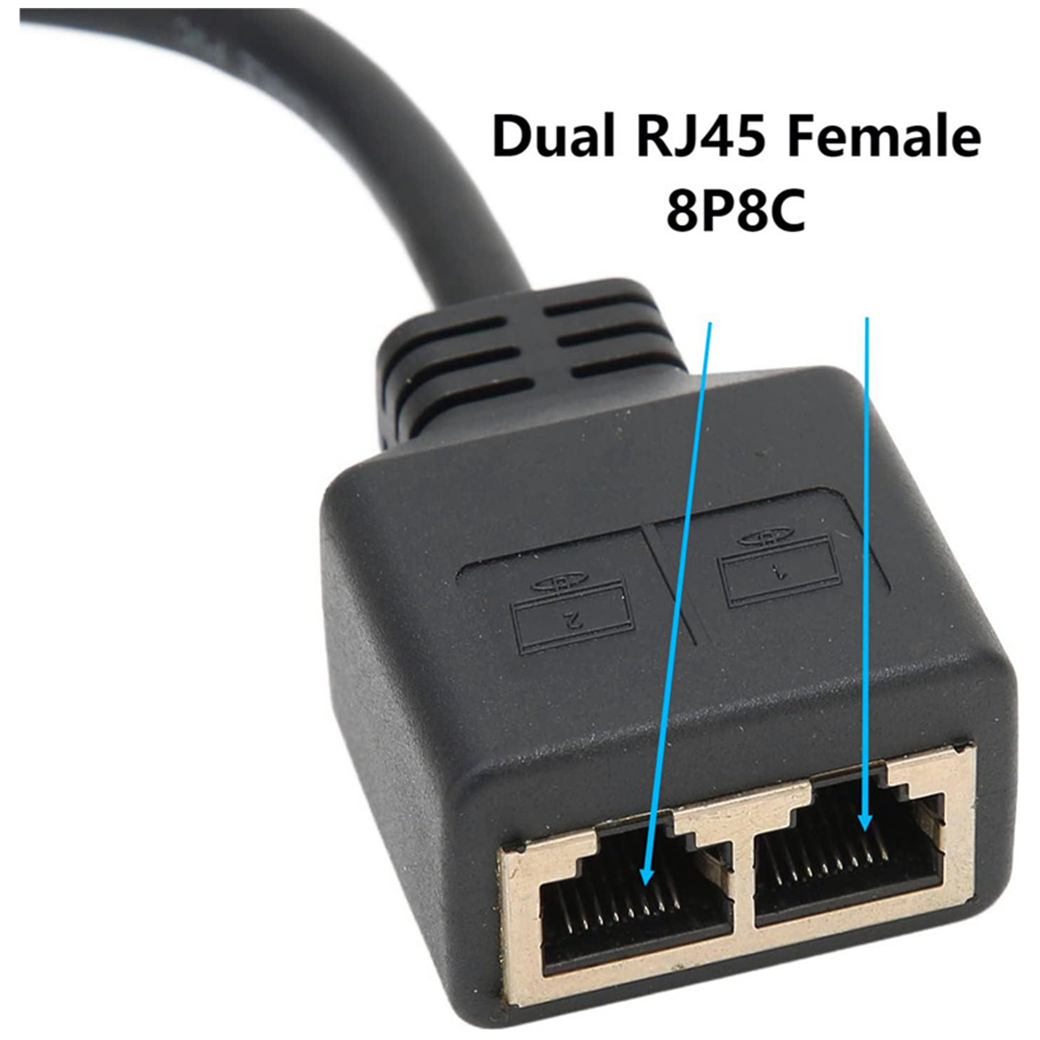 Adaptateur Ethernet RJ45 1 à 2 Ports Distributeur LAN Cat5 Cat5e Cat6 Cat7