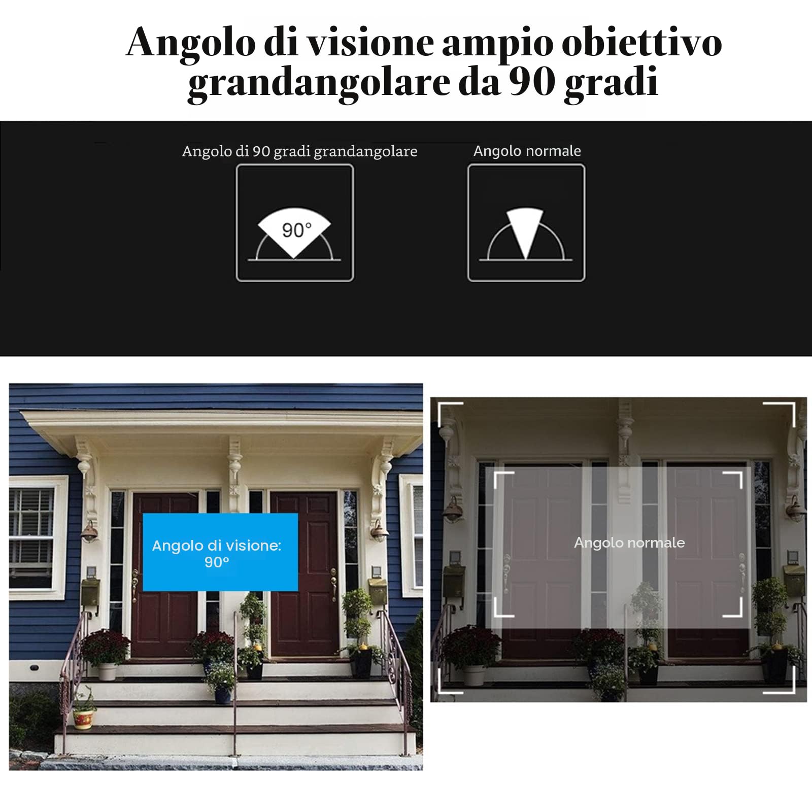 Spioncino Digitale per Porta con Schermo LCD da 2,8 Pollici, Supporto Visione Notturna Servizio Fotografico, Videosorveglianza Digitale Della Porta per Home Security (Oro)